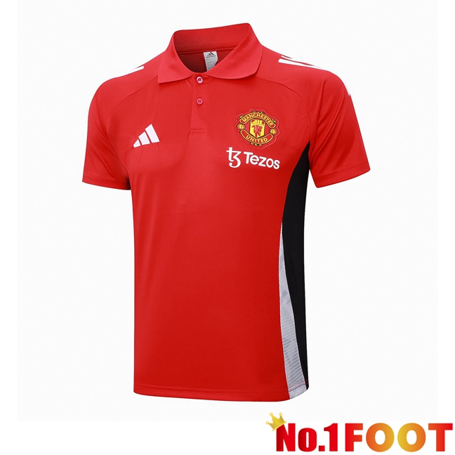 Manchester United Soccer Polo Red 2024/2025 - Click Image to Close