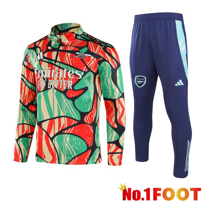 Arsenal Green kit Training Tracksuit Red 2024/2025