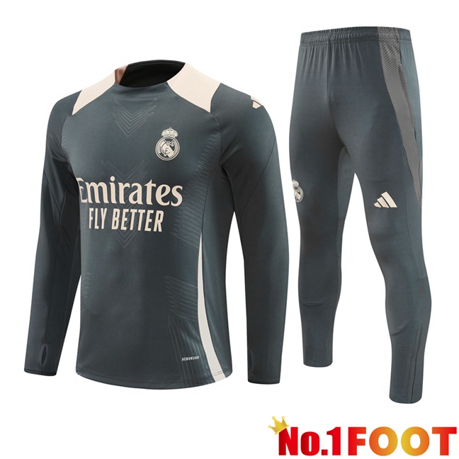 Real Madrid kit Training Tracksuit Grey 2024/2025