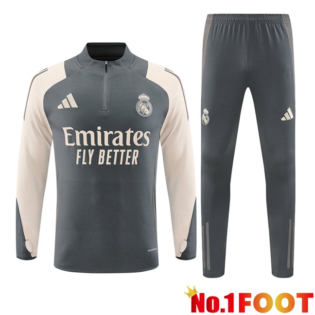 Real Madrid kit Training Tracksuit Grey 2024/2025