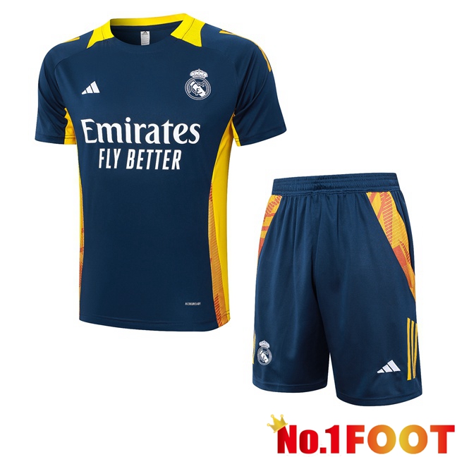 Real Madrid kit Training T Shirt + Shorts Blue Royal 2024/2025