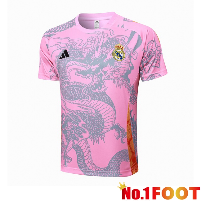 Real Madrid Training T Shirt Pink 2024/2025