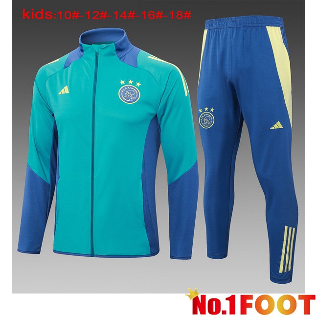 AFC Ajax Kids kit Training Jacket Suit Green 2024/2025