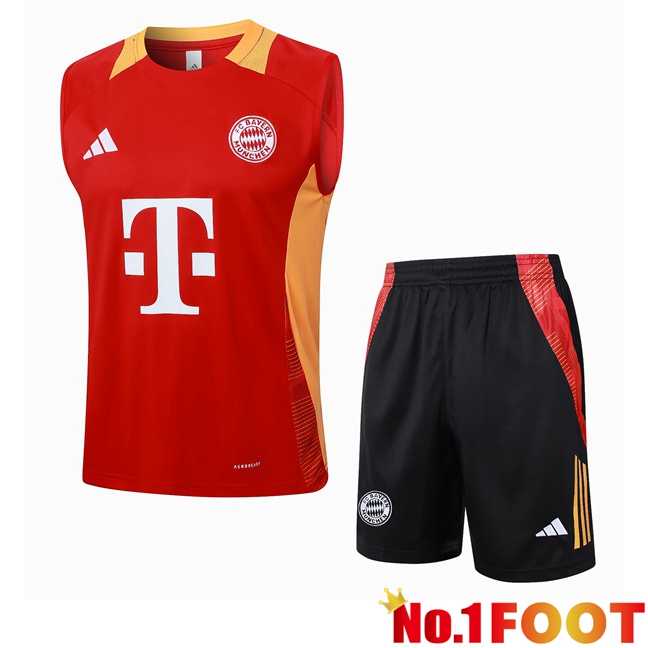 Bayern Munich Gilet Soccer + Shorts Red 2024/2025