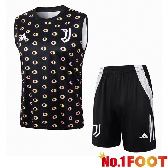 Juventus Gilet Soccer + Shorts Black 2024/2025