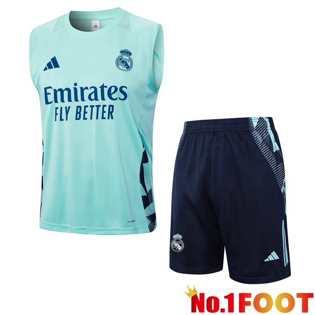 Real Madrid Gilet Soccer + Shorts Green 2024/2025