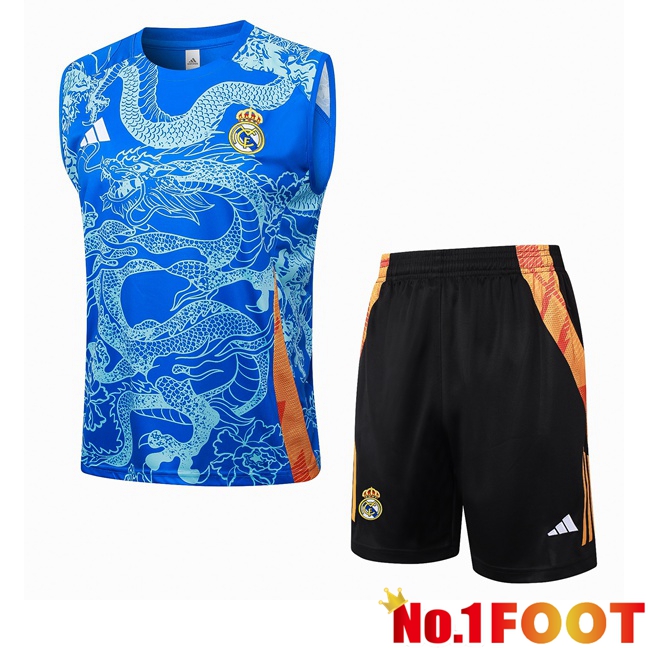 Real Madrid Gilet Soccer + Shorts Blue 2024/2025