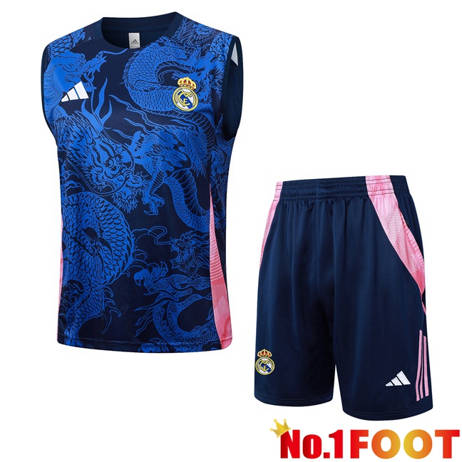 Real Madrid Gilet Soccer + Shorts Blue Royal 2024/2025