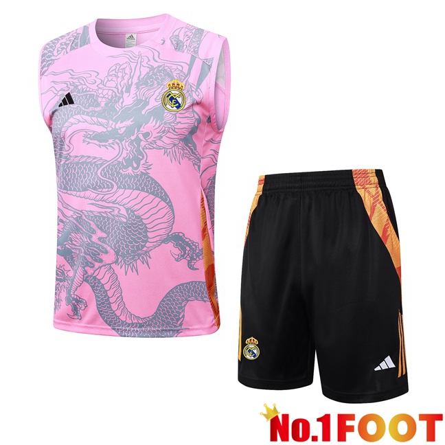 Real Madrid Gilet Soccer + Shorts Pink 2024/2025