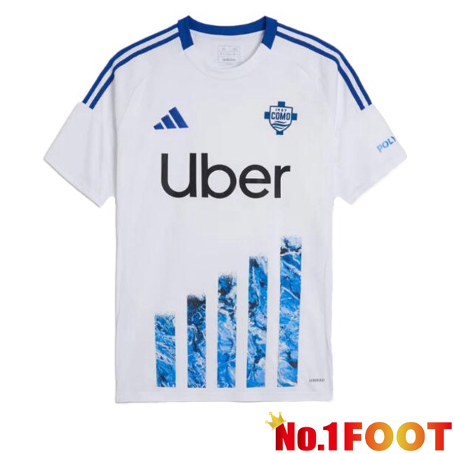 Como 1907 Away Soccer Jersey White 2024/2025 - Click Image to Close