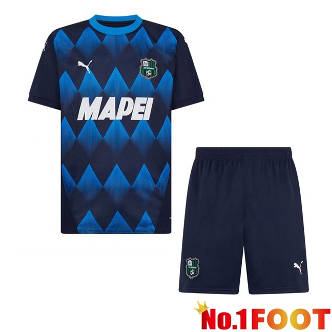 US Sassuolo Kids Third Soccer Jersey Blue 2024/2025 - Click Image to Close