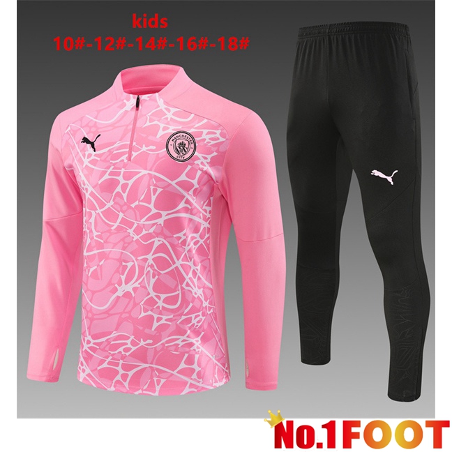 Manchester City Kids kit Training Tracksuit Pink 2024/2025