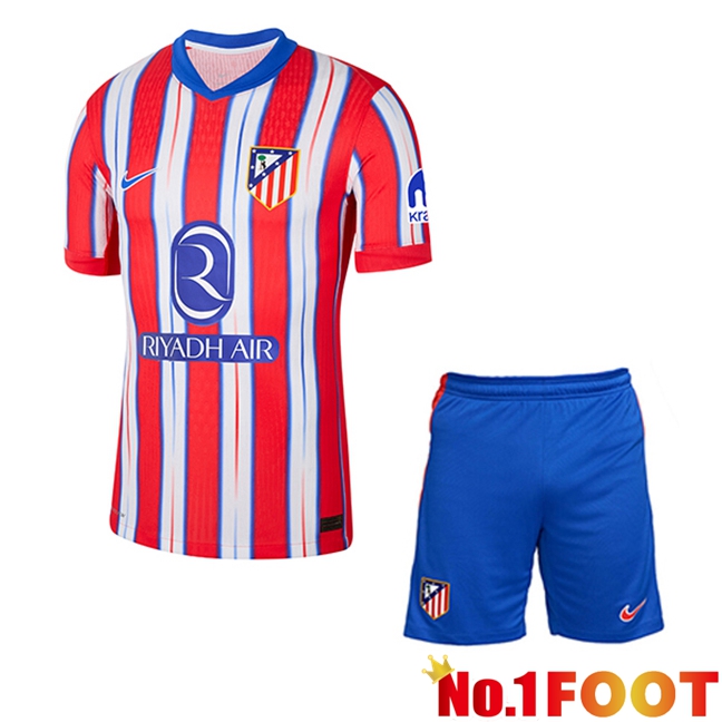 Atletico Madrid Kids Home New Soccer Jersey 2024/2025