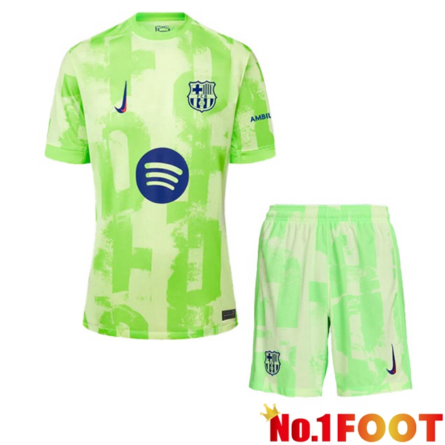 FC Barcelona Kids Third Soccer Jersey Green 2024/2025