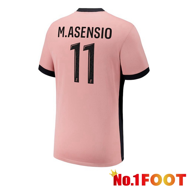 Paris PSG (M.Asensio 11) Third Soccer Jersey Pink 2024/2025