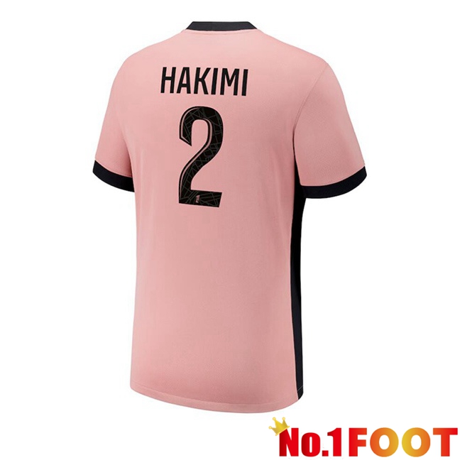 Paris PSG (Hakimi 2) Third Soccer Jersey Pink 2024/2025