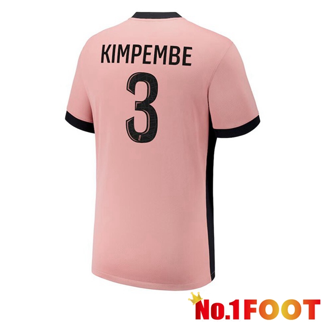 Paris PSG (Kimpembe 3) Third Soccer Jersey Pink 2024/2025