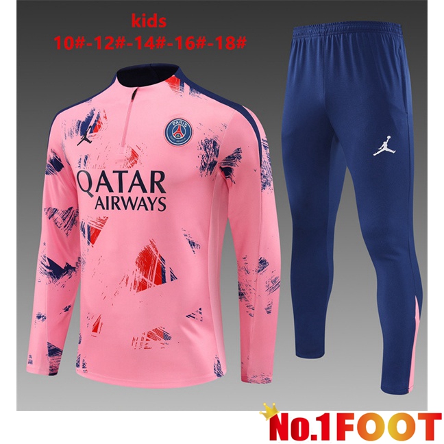 Paris PSG Kids kit Training Tracksuit Pink 2024/2025