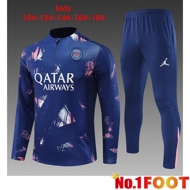 Paris PSG Kids kit Training Tracksuit Blue Royal 2024/2025