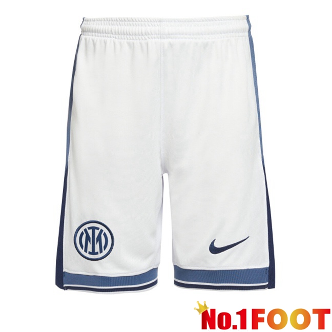 Inter Milan Away Soccer Shorts White 2024/2025