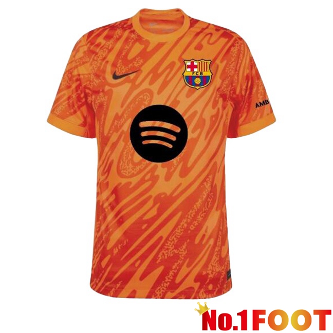 FC Barcelona Goalkeeper Soccer Jersey Spotify Orange 2024/2025