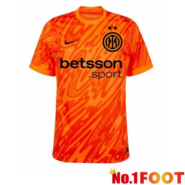 Inter Milan Goalkeeper Soccer Jersey Orange 2024/2025