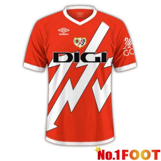 Rayo Vallecano Away Soccer Jersey Red 2024/2025