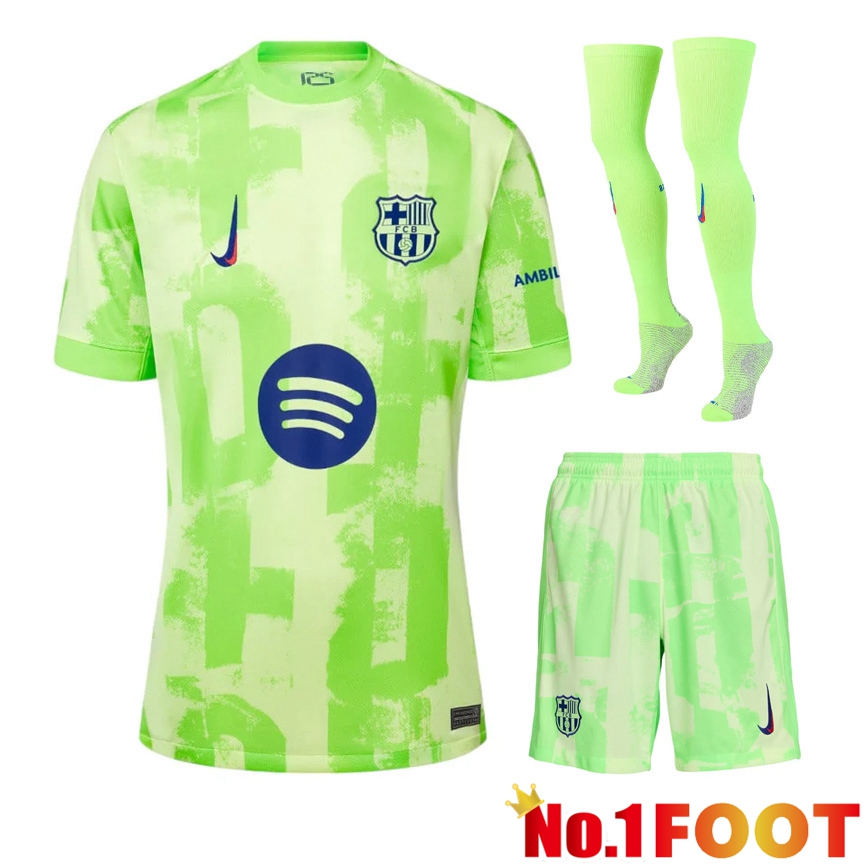 kit Soccer Jersey FC Barcelona Third kit Soccer Jersey (Shorts + Socks) 2024/2025