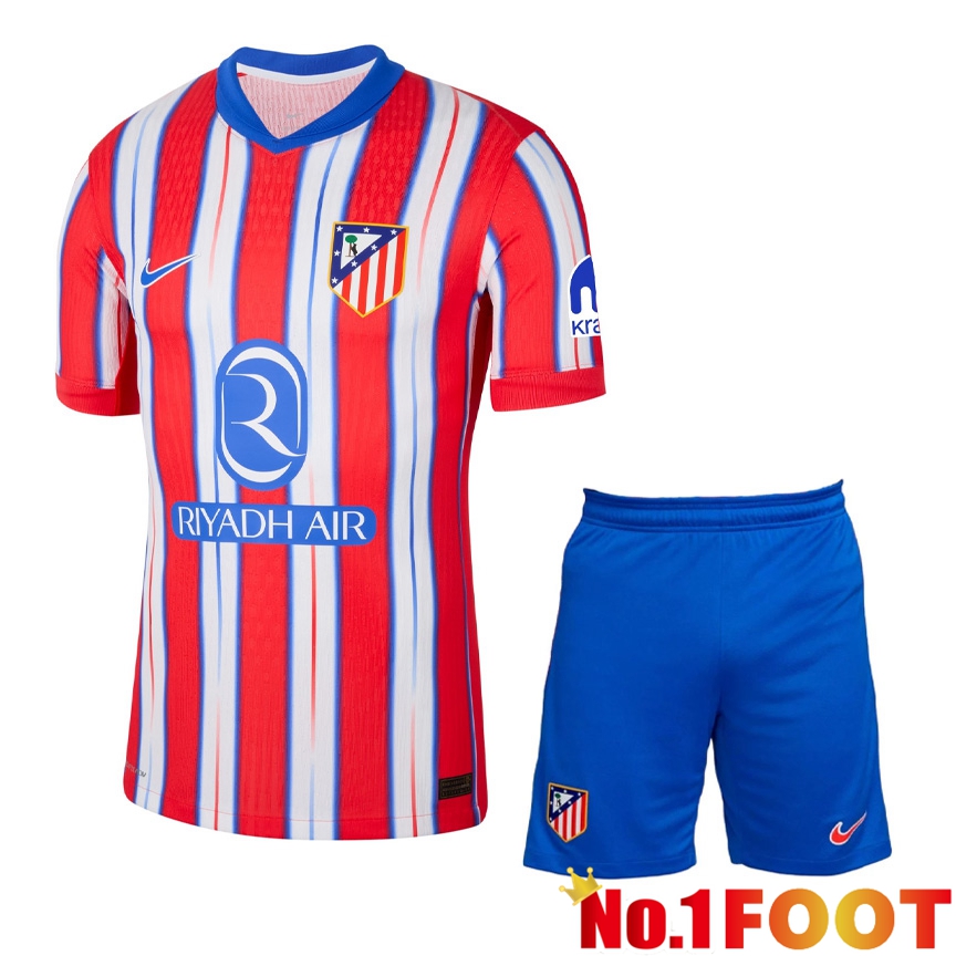 Atletico Madrid Home kit Soccer Jersey + Shorts 2024/2025