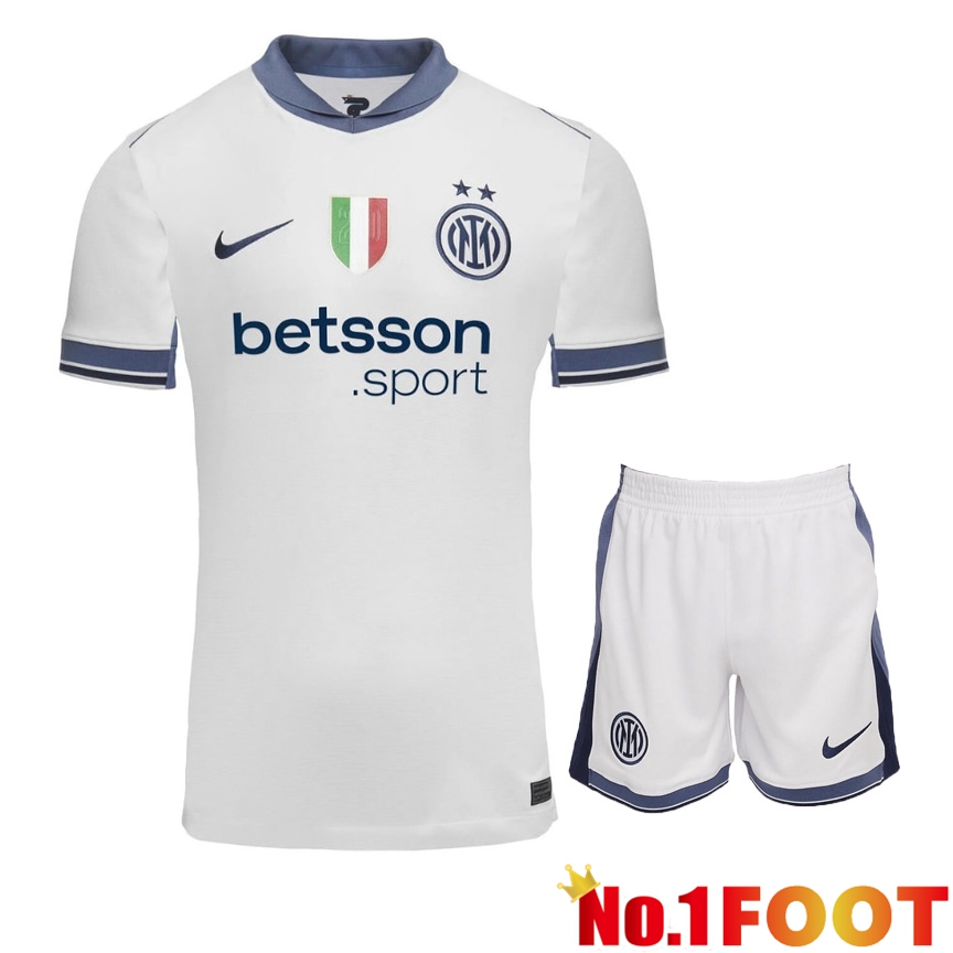 Inter Milan Away kit Soccer Jersey + Shorts 2024/2025