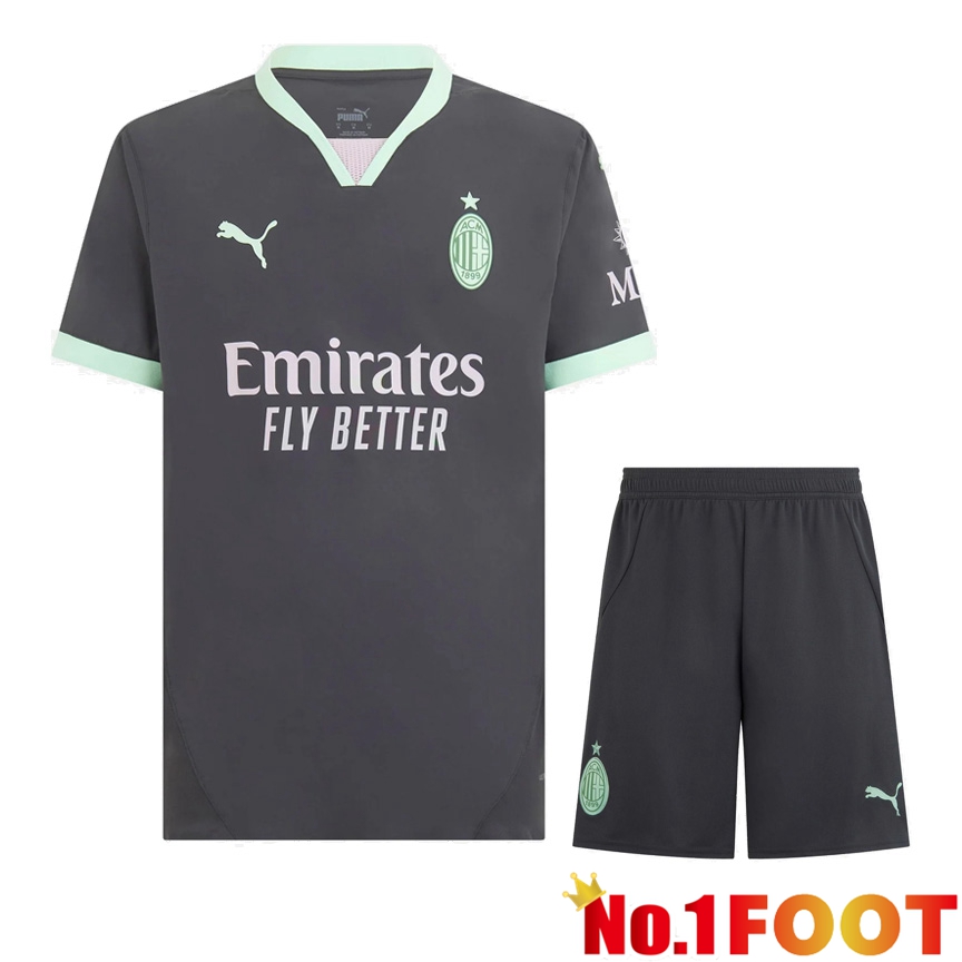 AC Milan Third kit Soccer Jersey + Shorts 2024/2025 - Click Image to Close