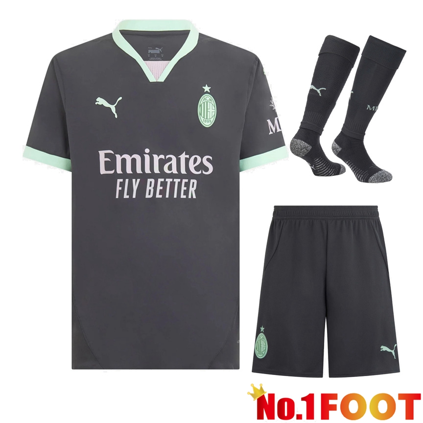 AC Milan Third kit Soccer Jersey (Shorts + Socks) 2024/2025 - Click Image to Close