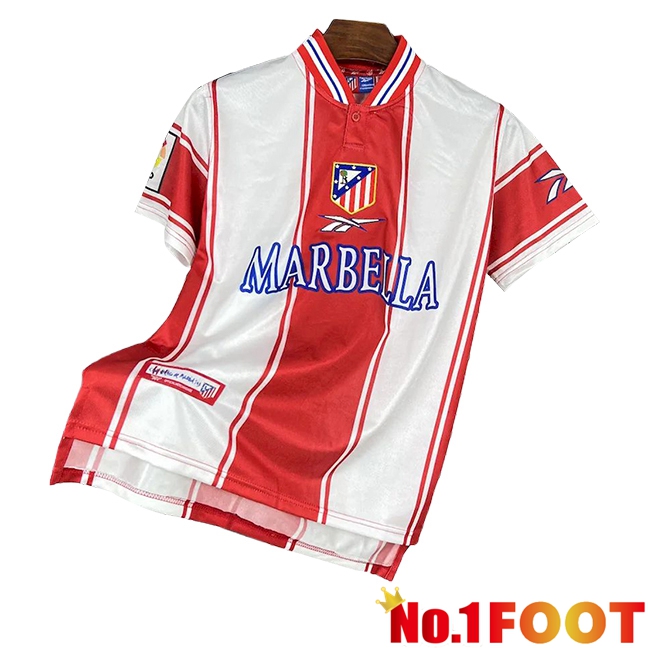 Atletico Madrid Retro Home Soccer Jersey 1999/2000