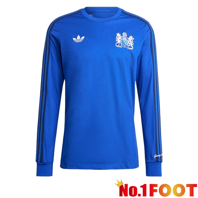 Manchester United Long sleeve Soccer Jersey Special Edition Blue 2024/2025