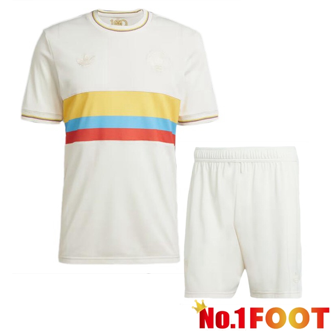 Colombia Kids Soccer Jersey 100th Anniversary Edition White 2024/2025 - Click Image to Close