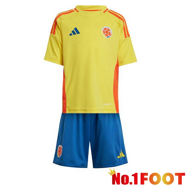 Colombia Kids Home Soccer Jersey Yellow 2024/2025 - Click Image to Close