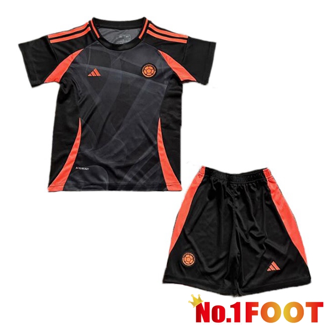 Colombia Kids Away Soccer Jersey Black 2024/2025