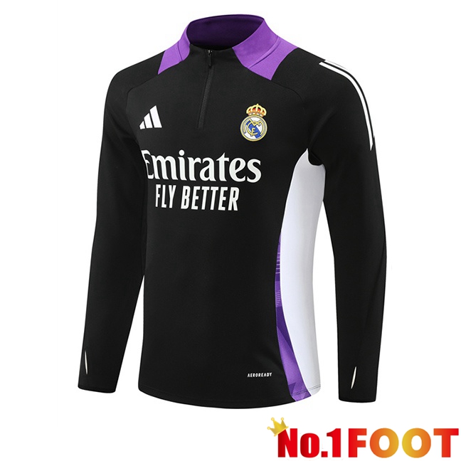 Real Madrid Training Sweatshirt Purple Black 2024/2025