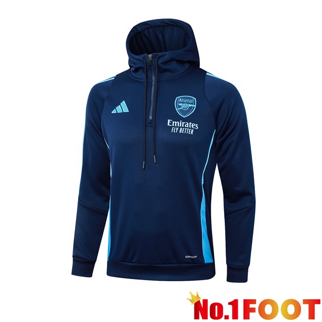 Arsenal Training Sweatshirt Hoodie Blue Royal 2024/2025