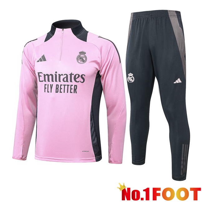 Real Madrid kit Training Tracksuit Pink 2024/2025 - Click Image to Close