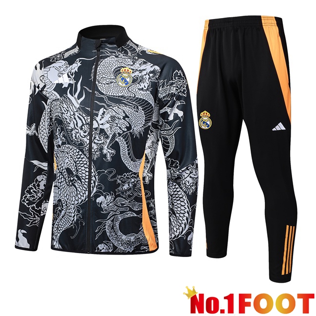 Real Madrid kit Training Jacket Suit Black 2024/2025