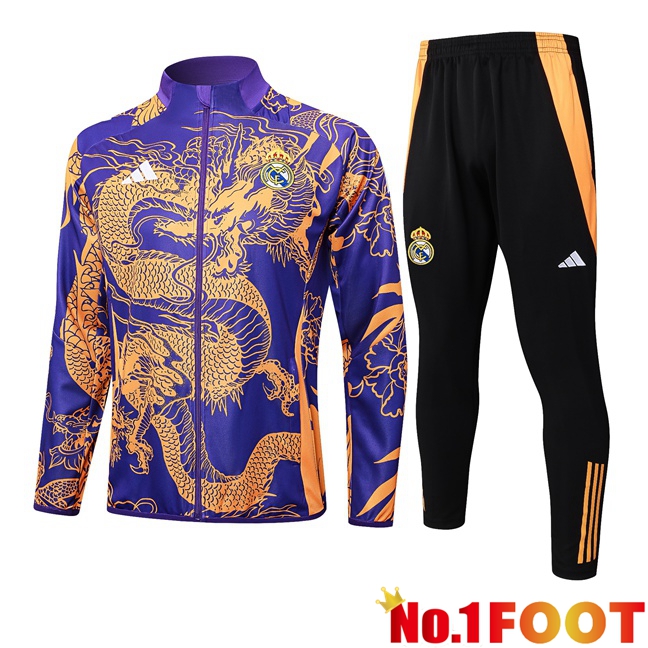 Real Madrid kit Training Jacket Suit Purple 2024/2025