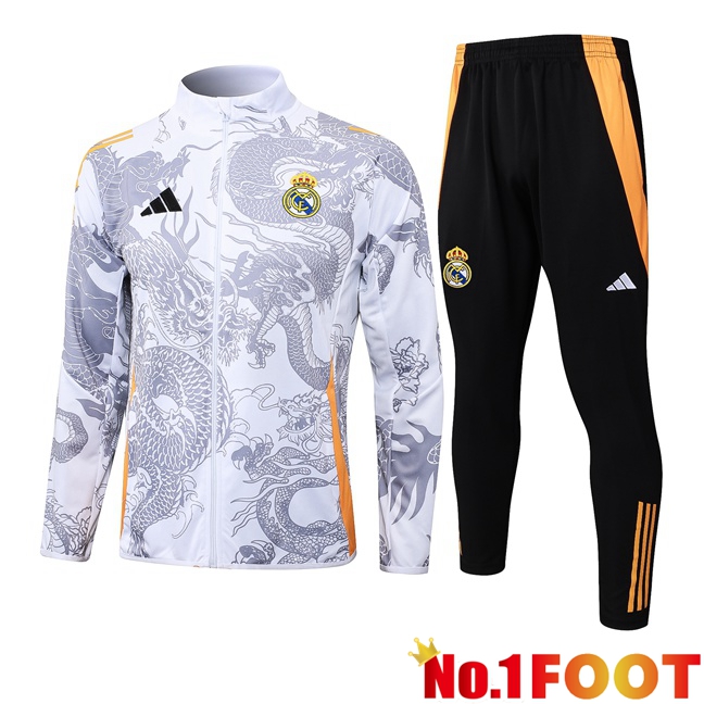 Real Madrid kit Training Jacket Suit White 2024/2025