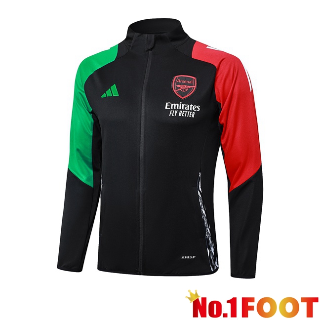 Arsenal Training Jacket Black Red Green 2024/2025