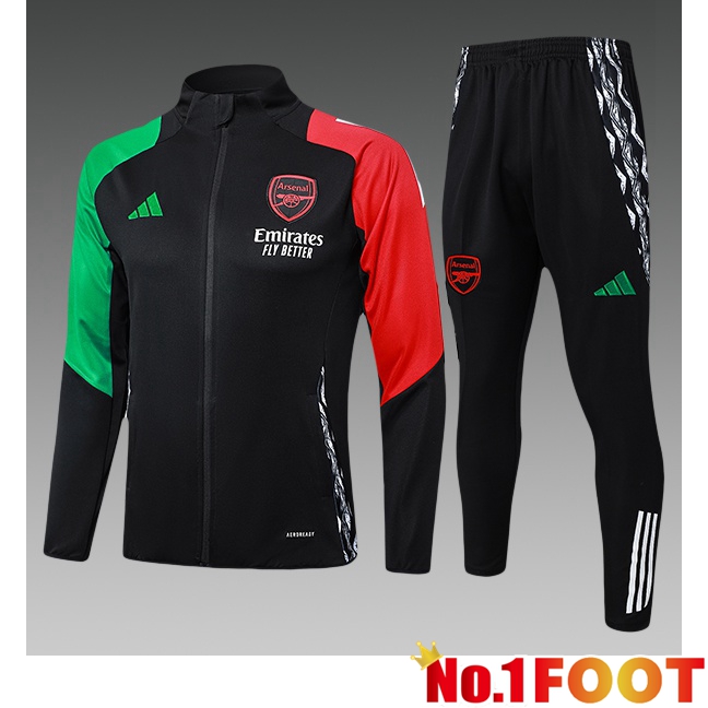 Arsenal Kids kit Training Jacket Suit Red Black Green 2024/2025