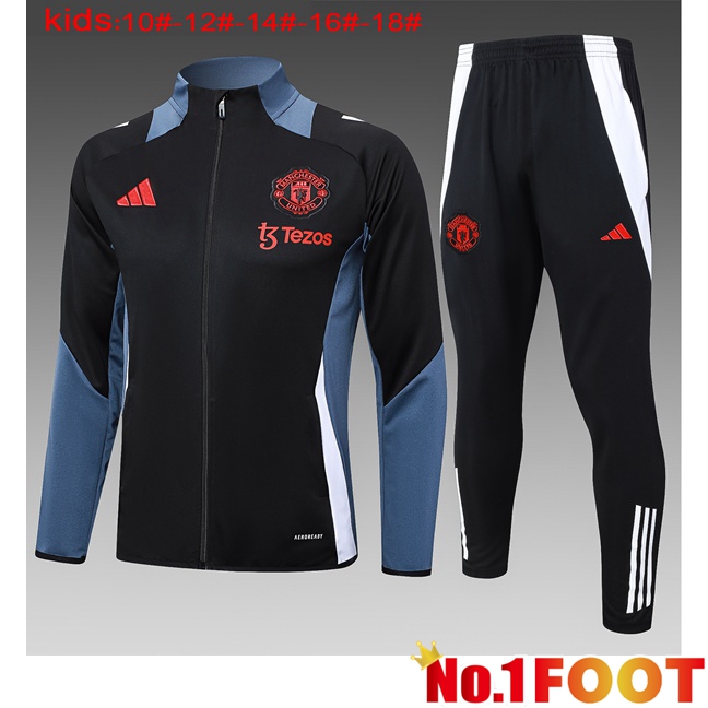 Manchester United Kids kit Training Jacket Suit Black 2024/2025