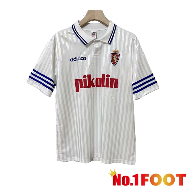 Real Zaragoza Retro Home Soccer Jersey 1995/1996