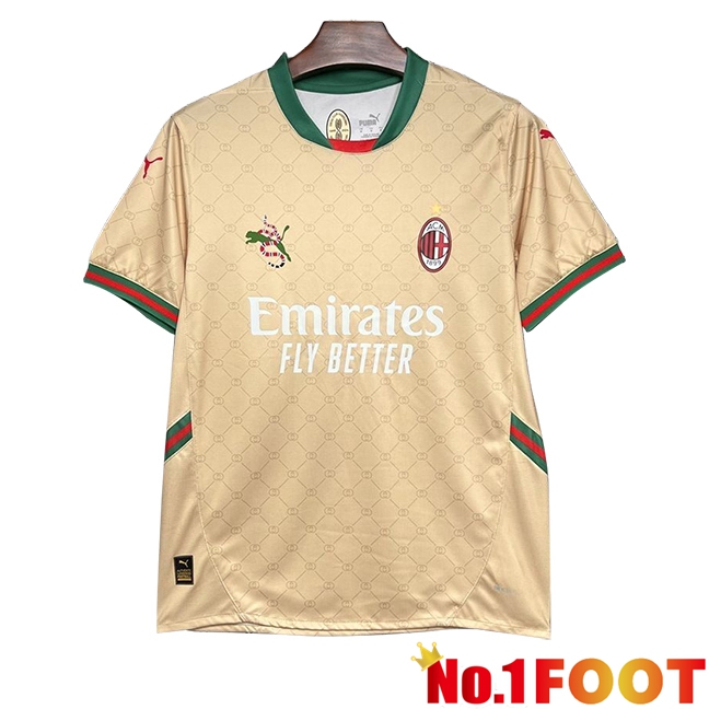 AC Milan Soccer Jersey Special Edition Yellow 2024/2025