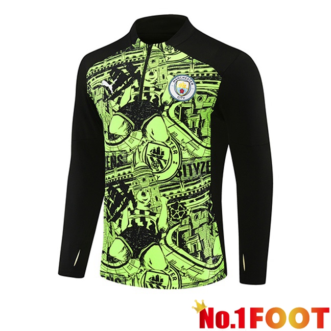 Manchester City Training Sweatshirt Green 2024/2025 - Click Image to Close