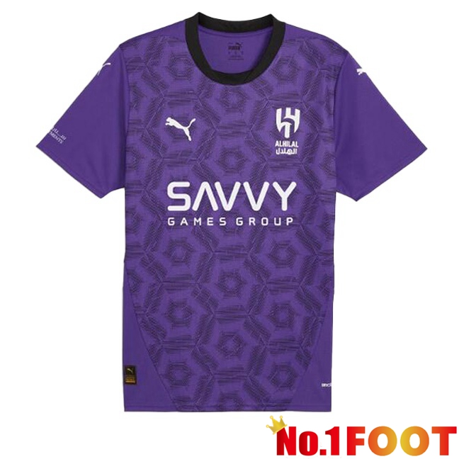 Al-Hilal FC Third Soccer Jersey Purple 2024/2025